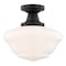 Vaxcel Eastgate 1-Light Semi-Flush Mount, Black C0350 - alternate 1