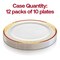 Smarty Had A Party 10.25" White with Burgundy and Gold Harmony Rim Plastic Dinner Plates (120 plates), 120PK 640BG-CASE - alternate 8