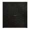 Sartodoors Sliding Closet Double Bi-fold Doors 96 x 84 inches, Ego 5012 Painted Black Oak, Sturdy Tracks Mold EGO5012DBF-CHK-96x84 (4* 24x84) - alternate 1