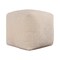 Homeroots 18" Ivory Chenille Cube Pouf Ottoman 534104 - alternate 6