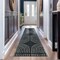 World Rug Gallery Bohemian Lines Washable Non Slips Runner Rug 2 ft x 10 ft Black WR72BLACK2X10 - alternate 1