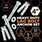 Xpose Safety 4 in Anchor Set, Anchor Lag Shield and Washer for Speed Bump/Wheel Stop on Concrete, 4 Pack CAS4-4-X - alternate 6