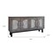Homeroots 69" Gray Solid and Manufactured Wood Distressed Credenza 527096 - alternate 4