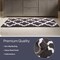 Lavish Home Bathroom Rug Long Non Slip Bath Mat with Trellis Pattern Extra Soft Absorbent Cotton Bath Mat Runner 67-0029-CH - alternate 7