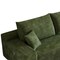 Homeroots 107" Green Corduroy Modular Compression Foam Sofa With Toss Pillows 712966 - alternate 5