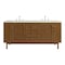James Martin Vanities Laurent 72" Double Vanity, Honey Oak w/ 3 CM Ethereal Noctis Silestone Top 545-V72-HNO-3ENC - alternate 1
