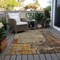 Homeroots 10' X 14' Khaki Charcoal And Terra Cotta Abstract Washable Indoor Outdoor Area Rug 606042 - alternate 7