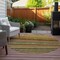 Homeroots 8' Coral Gold And Green Round Striped Washable Indoor Outdoor Area Rug 577771 - alternate 6