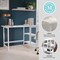 Martha Stewart 23.5 in. D X 47.5 in. W X Pine Wood, Rubberwood (Parawood), White Wood Grain BLN-FY-HY-1071-WH-MS - alternate 8