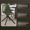 Leisuremod Markley Modern Leather Swival Dining Chair With Metal Legs in Green MSCBL-18-G - alternate 9