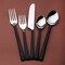 Homeroots Matte Black Stainless Steel Five Piece Hand Forged Place Setting 568257 - alternate 4