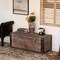 Vintiquewise Rustic Wooden Storage Trunk Bench for Decortive Organization or Seating QI004861.L - alternate 4