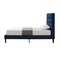 Homeroots Navy Blue Solid Wood Full Tufted Upholstered Velvet Bed 544908 - alternate 7