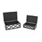 Homeroots Set of Two Black And White Wood And Mirrored Glass Box With Lid, 2PK 489379 - alternate 1