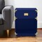 Homeroots 24" Dark Blue Wood Block End Table With Drawer And Shelf 544094 - alternate 1