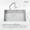 Wrightmaster 33 in. Undermount Single Bowl 18 Gauge Silver Stainless Steel Kitchen Sink with Drain ZOR-04D-331912 - alternate 7