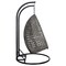 Leisuremod Charcoal Wicker Hanging 2 person Egg Swing Chair, White ESCCH-57W - alternate 4