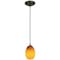 Access Lighting Brandy FireBird, Pendant, Oil Rubbed Bronze Finish, Amber Firebird Glass 28023-1C-ORB/AMBFB - alternate 4