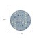 Homeroots 8' Denim Blue Ivory And Beige Round Oriental Washable Indoor Outdoor Area Rug 598036 - alternate 6