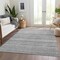 Homeroots 5' X 8' Gray Silver And Charcoal Striped Washable Indoor Outdoor Area Rug 577782 - alternate 6