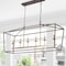 Jonathan Y Pagoda 49" 6-Light Classic Traditional Metal Linear Cage Lantern LED Pendant, Oil Rubbed Bronze/Brass JYL7439D - alternate 10