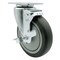 Service Caster 5 Inch Thermoplastic Rubber Wheel Swivel Top Plate Caster with Brake SCC SCC-20S514-TPRB-TLB-TP3 - alternate 1