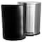 Elama 50 Liter 13 Gallon Half Circle Stainless Steel Step Trash Bin with Slow Close in Matte Silver EL-LTD55-50L - alternate 6