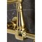 Kingston Brass Two-Handle Wall Mount Bridge Kitchen Faucet, Brushed Brass KS1267AX - alternate 6