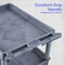 Luxor Utility Cart - Large Tub Cart - Two Shelves - Gray TC11-G - alternate 13