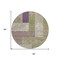 Homeroots 8' Green Purple And Pink Round Geometric Washable Indoor Outdoor Area Rug 612414 - alternate 9