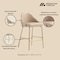 Manhattan Comfort Gracie Counter Stool  in Tan and Gold - Set of 3 3-CS019-GTN - alternate 8