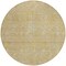 Homeroots 8' Gold And Beige Round Geometric Washable Indoor Outdoor Area Rug 594547 - alternate 6