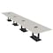 Skutchi Designs Rectangle Conference Table With Power Unit, 48 in W, 240 in L, Ivory HAR-REC-48X240-DOU.BK-K458-EBLK - alternate 1