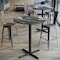 Flash Furniture Commercial 36" Black Faux Marble HPL Tabletop - Black Bar Height X Base ST-RD36-BKMAR-T3030B-GG - alternate 9