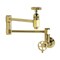 Kingston Brass Wall Mount Pot Filler Faucet with Knurled Handle, Polished Brass KS5102RKX - alternate 1