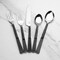 Homeroots Matte Black Stainless Steel Twenty Piece Hand Forged Flatware Set 568825 - alternate 4