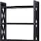 Homeroots 69" Black Wood Five Tier Bookcase with Two Doors 630382 - alternate 5