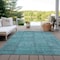 Homeroots 9' X 12' Teal Blue And Aqua Patchwork Washable Indoor Outdoor Area Rug 581621 - alternate 7