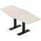 Skutchi Designs 6ft Hexagon Conference Table With Power | Harmony Series | 6 Person Meeting Room Table HAR-HEX.IR-36X72-T.BK-K458-NA - alternate 1