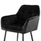 Elama 2 Piece Velvet Tufted Accent Chair in Black with Black Metal Legs ELM-214A-BLK - alternate 8