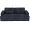 Homeroots 93" Blue Chenille Modular Stainless Steel Sleeper Sofa With Toss Pillows 706813 - alternate 5