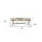 Homeroots 48" Cream and Black Cotton Blend Upholstered Southwest Bench 548264 - alternate 13