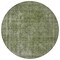 Homeroots 8' Green And Silver Round Medallion Washable Indoor Outdoor Area Rug 616432 - alternate 8