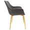 Leisuremod Markley Modern Leather Dining Arm Chair with Gold Metal Legs, Charcoal Black, 4PK ECG26BL4 - alternate 9