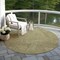 Homeroots 8' Green Beige And Brown Round Abstract Washable Indoor Outdoor Area Rug 597012 - alternate 8