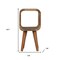 Homeroots 16" Brown Solid Wood Square Nightstand 651554 - alternate 13
