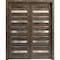 Sartodoors Sliding Closet Bypass Doors 36 x 96in, Quadro 4445 Cognac Oak W/ Frosted Glass, Sturdy Rails QUADRO4445DBD-AKA-3696 - alternate 8