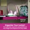 Lockermate Adjust-A-Shelf 6-Piece Locker Accessories Set, Pink 50924KIT-FCH - alternate 6