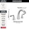 Delta Arvo Two Handle Widespread Pull-Down Bathroom Faucet Chrome 35840LF-PD - alternate 7