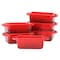 Crock-Pot Crock Pot Appleton 6 Piece 12 Ounce Stoneware Mini Loaf Pan Baker Set in Gradient Red 139398.01 - alternate 1